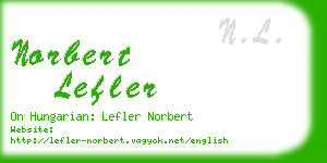 norbert lefler business card